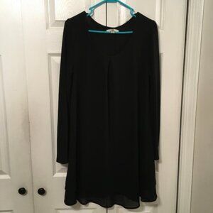 Ya Los Angeles Black Sweater Swing  Mini Dress